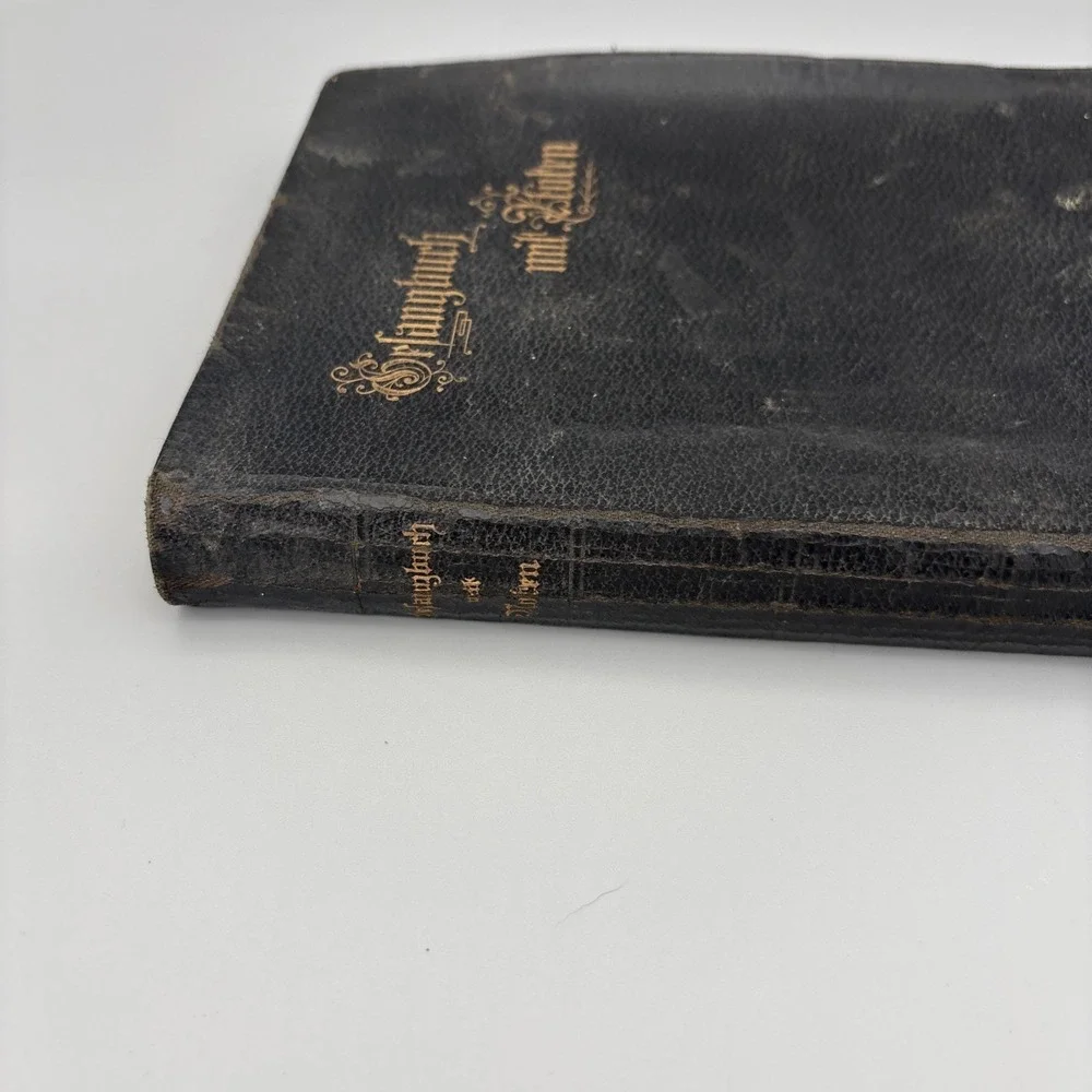ANTIQUE GERMAN HYMNAL BOOK  1894 Black cover Religious‎ Vintage RARE